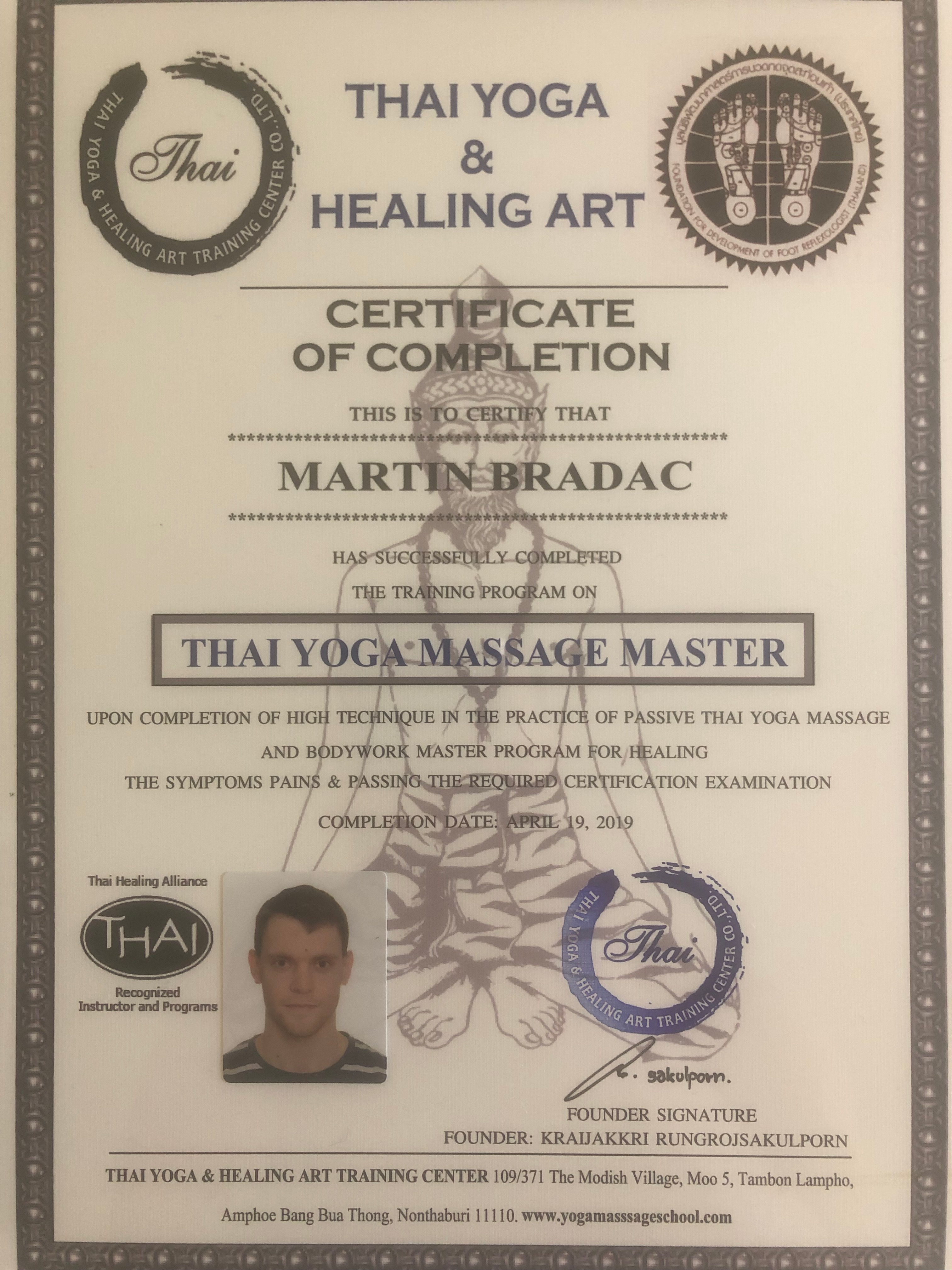 Thai yoga massage MASTER